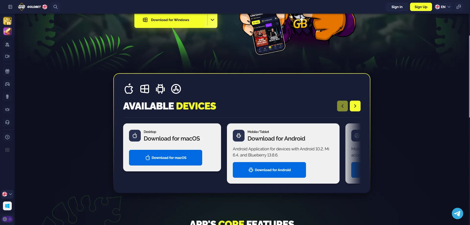 Goldbet Casino mobile app download &mdash; Android APK and iOS India 2026
